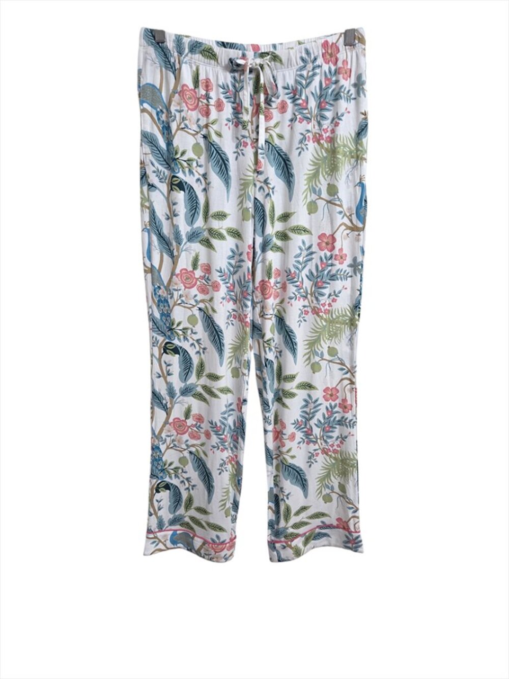 Rifle Paper Co The Company Store Pajama Pants S Peacock Floral Modal Drawstring